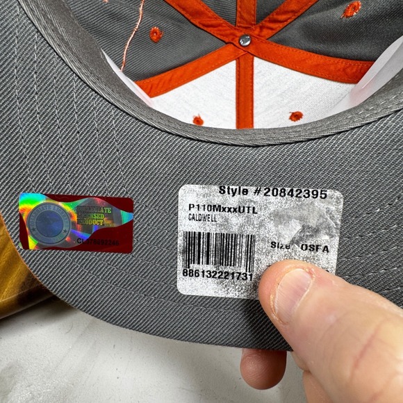 Longhorn Headwear Texas Longhorns Flat Brim Snapback Cap Gray Orange OSFA - Picture 10 of 10